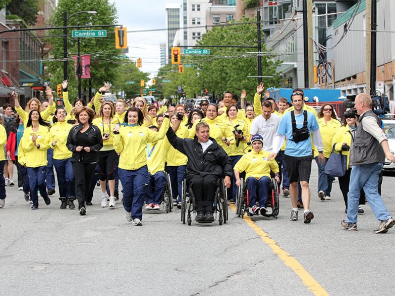 Rick Hansen Foundation in Vancouver during the last day of the 25th Anniversary Relay.